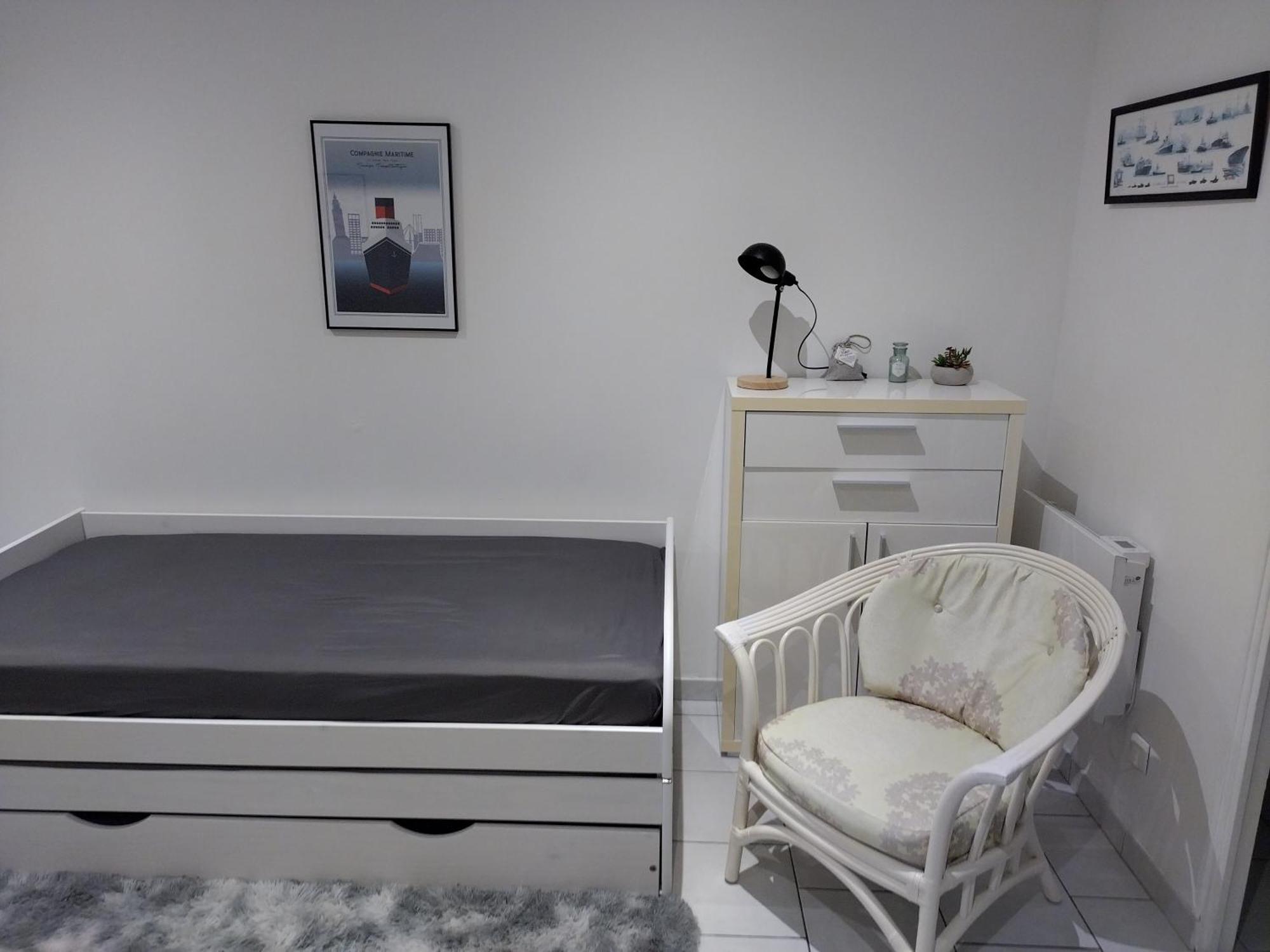 Charmant Studio Canape Lit Netflix Prime Video Dazn Wifi Le Havre Extérieur photo